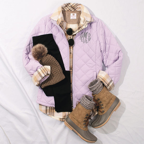 Lilac Puffer Jacket OOTD