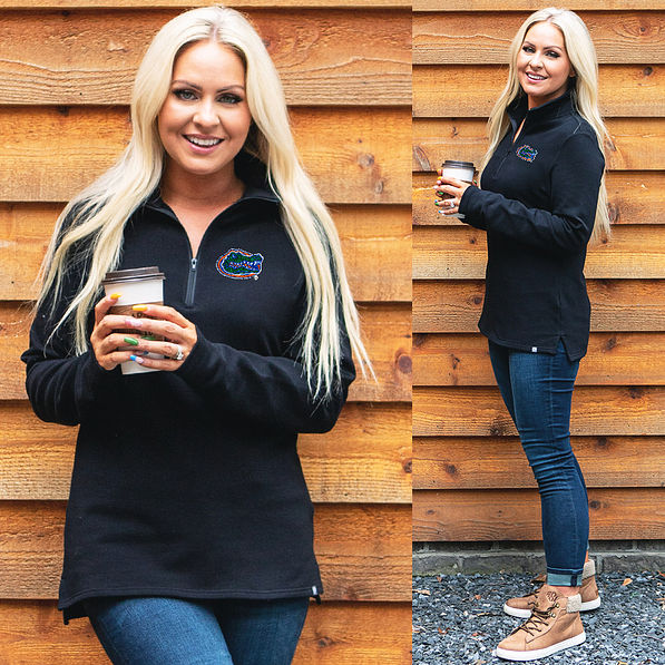 black florida gators pullover sweatshirt split image