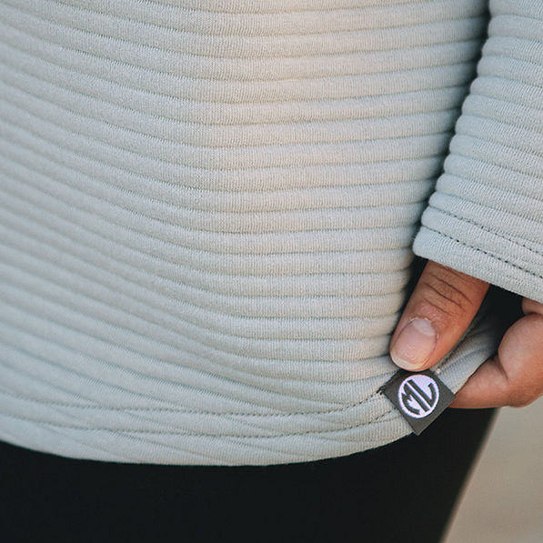 Florida Gators Ribbed Pullover in Gray up close