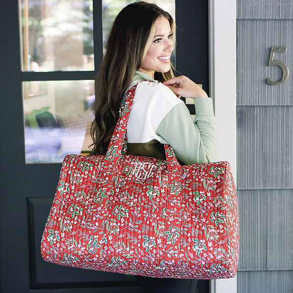 Personalized Quilted Weekender | Marleylilly