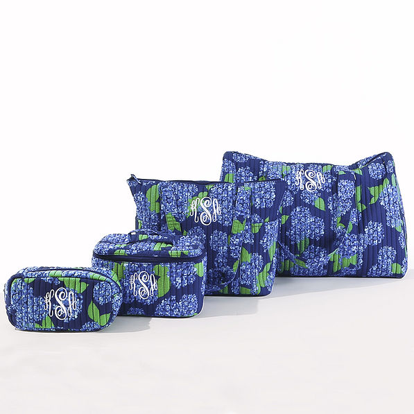 navy hydrangea quilted collection image
