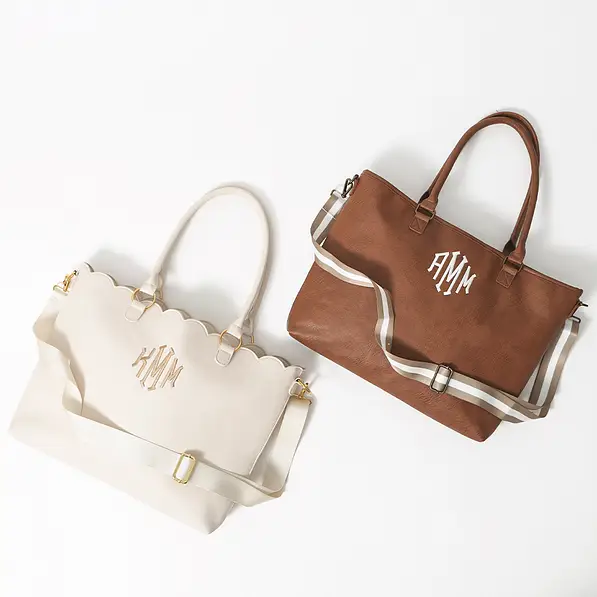 Monogrammed Laptop Tote Bag
