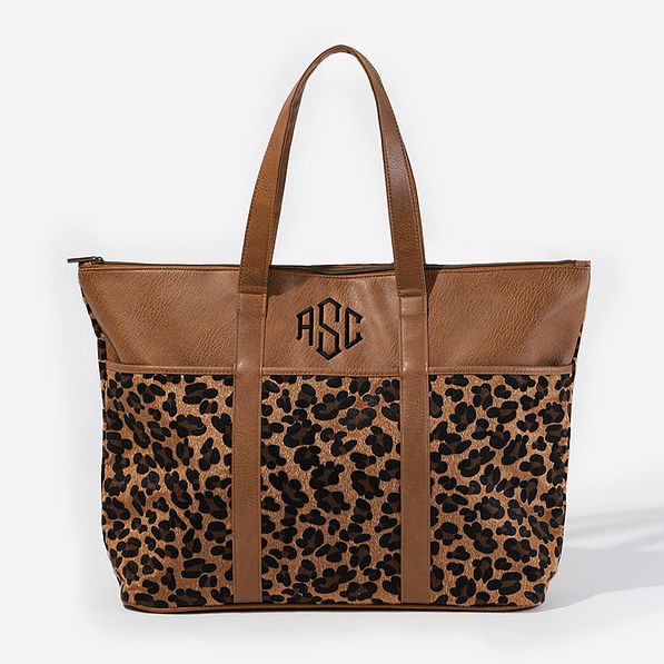 Balenciaga Beige/Black Leopard Print Leather Phone Pouch Crossbody Bag
