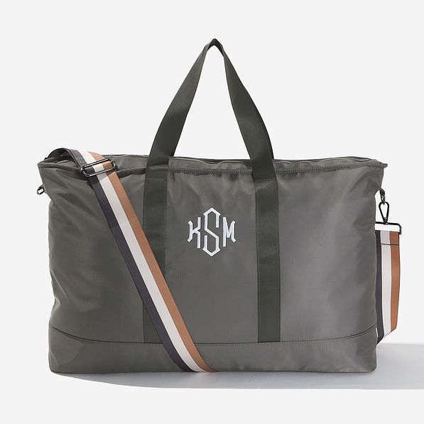 Monogram Weekender Bag Monogram Overnight Bag Travel Bag 