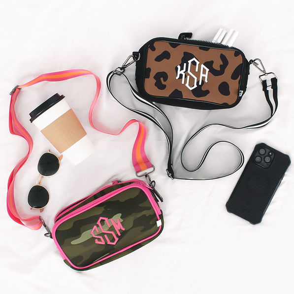 Monogrammed Neoprene Crossbody