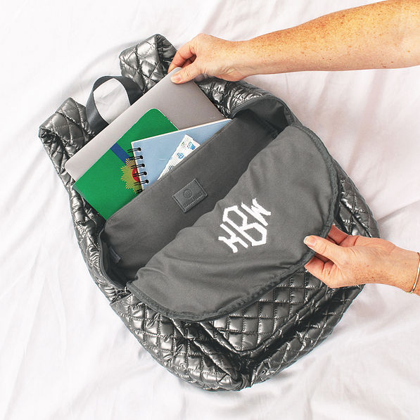 Personalized Diamond Quilted Laptop Backpack From Marleylilly