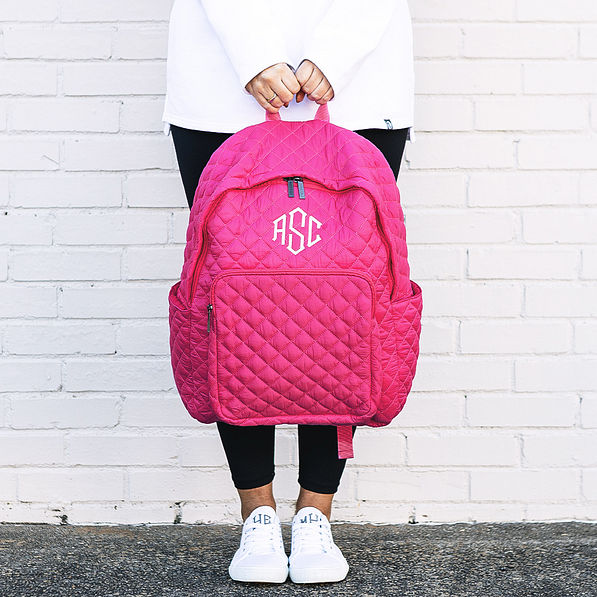 Personalized Diamond Quilted Laptop Backpack - From Marleylilly