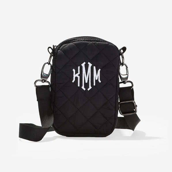 Personalized Diamond Quilted Phone Crossbody