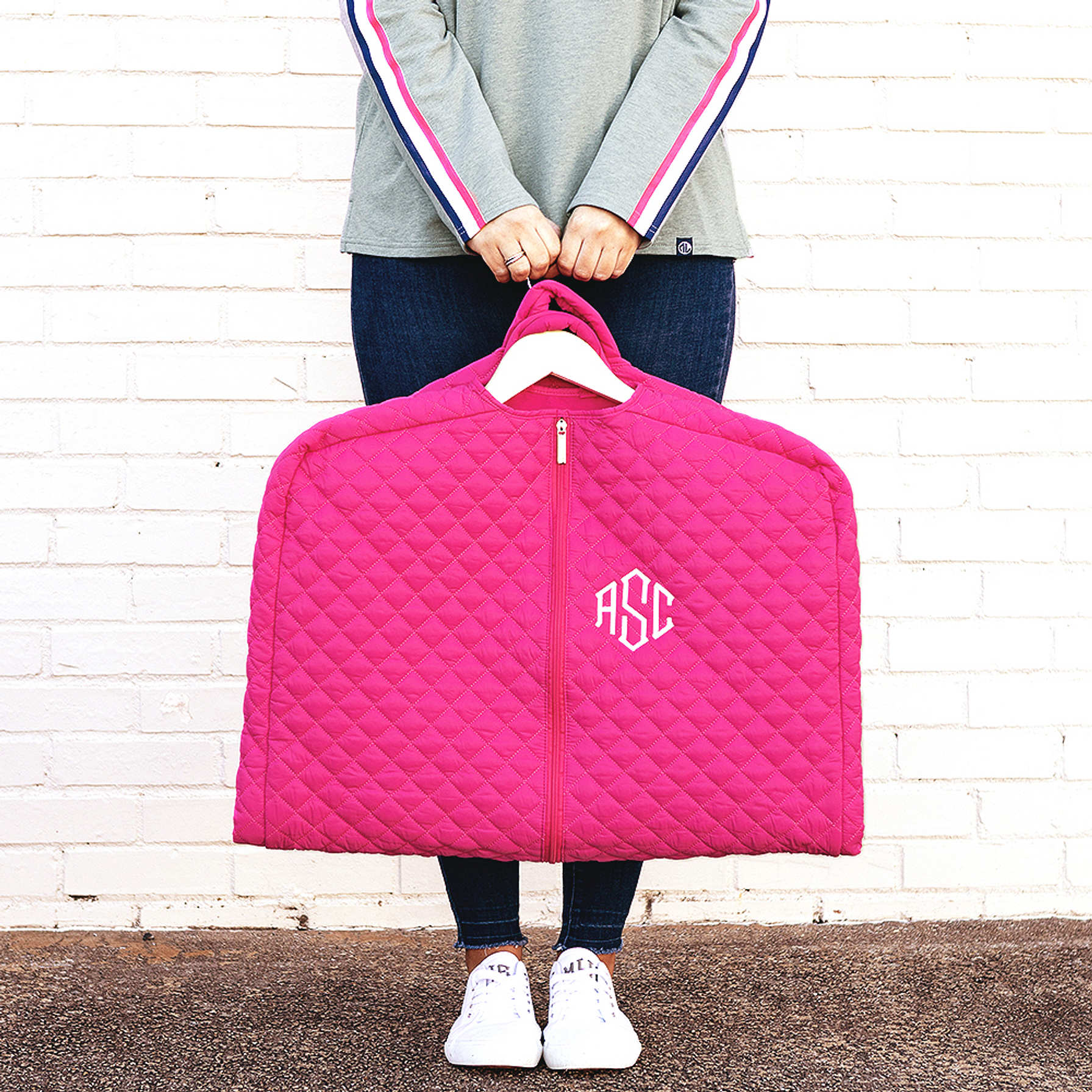 Personalized Diamond Quilted Garment Bag