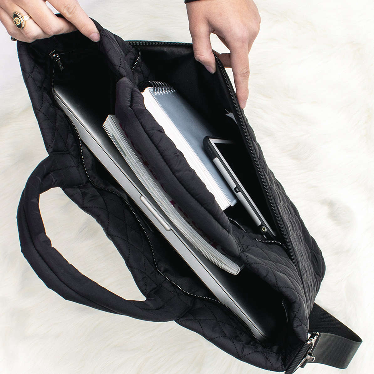 Personalized Quilted Laptop Bag