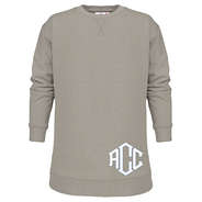 Monogrammed Sweatshirt Tunic in grey