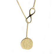 Monogrammed Infinity Necklace in Gold
