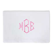 White Monogrammed Bath Mat