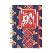 holiday golden retriever monogrammed notebook