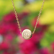 Custom monogrammed gold choker