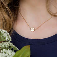 Monogrammed choker necklace in gold