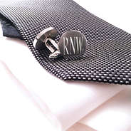 Men's Custom Cuff Links on pattern Tie