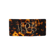 monogrammed tortoise women's hair clip