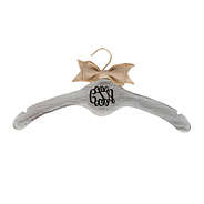 monogrammed hanger with burlap bow