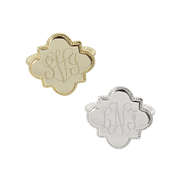 monogrammed quatrefoil rings