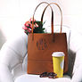 Monogrammed Basic Tote Bag Monogrammed Brown Basic Tote Bag