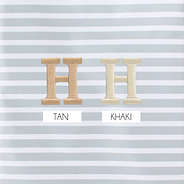 Tan and Khaki monogram on gray stripe Travel Bag