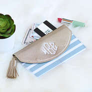 white and gray stripe personalized wallet