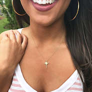 Monogrammed Keepsake Cross Necklace in Gold Plated Sterling Silver