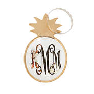 monogrammed pinapple tray with bracelet