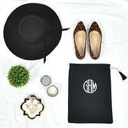 black shoe bag for leopard print flats