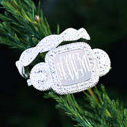 Personalized silver stacked bands ring