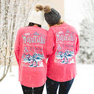 Ski Lodge tee shirt on snow day