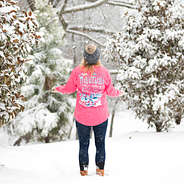 Snow day monogrammed ski lodge tee shirt