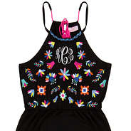 front of monogrammed mexicali maxi dress