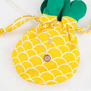 Cute Pineapple Necklace on Pineapple Jewelry Pouch