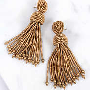 Gold Tassel Earrings