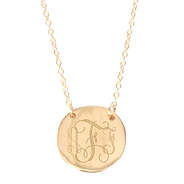 Monogrammed Gold Classic Split Chain Neclace