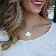 Custom engraved gold necklace