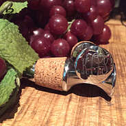 engrave silver cork wine bottle stopper