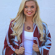 Girl wearing Acrylic Personalized Necklace in Tortoise