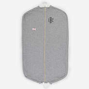 Monogrammed Quilted Garment Bag in Gray