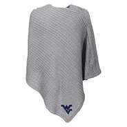 west virginia poncho - heathered gray