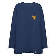 West Virginia Mountaineers Coastal Crewneck in Navy