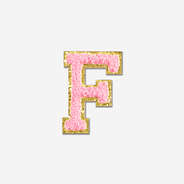 DIY Chenille Small Letter in Pink F