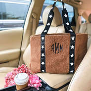 hickory sherpa tote bag in car