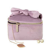 Bow Travel Jewelry Case in Mauve