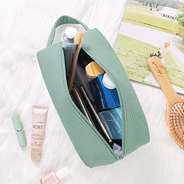 inside of corded aqua cosmetic case