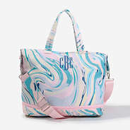 Monogrammed Expandable Travel Bag in Colorful Marble - new