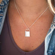 Monogrammed Keepsake Locket on around neck