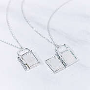 Monogrammed Keepsake Locket open and closed view